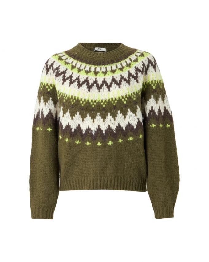 Mosgroene Fair Isle trui