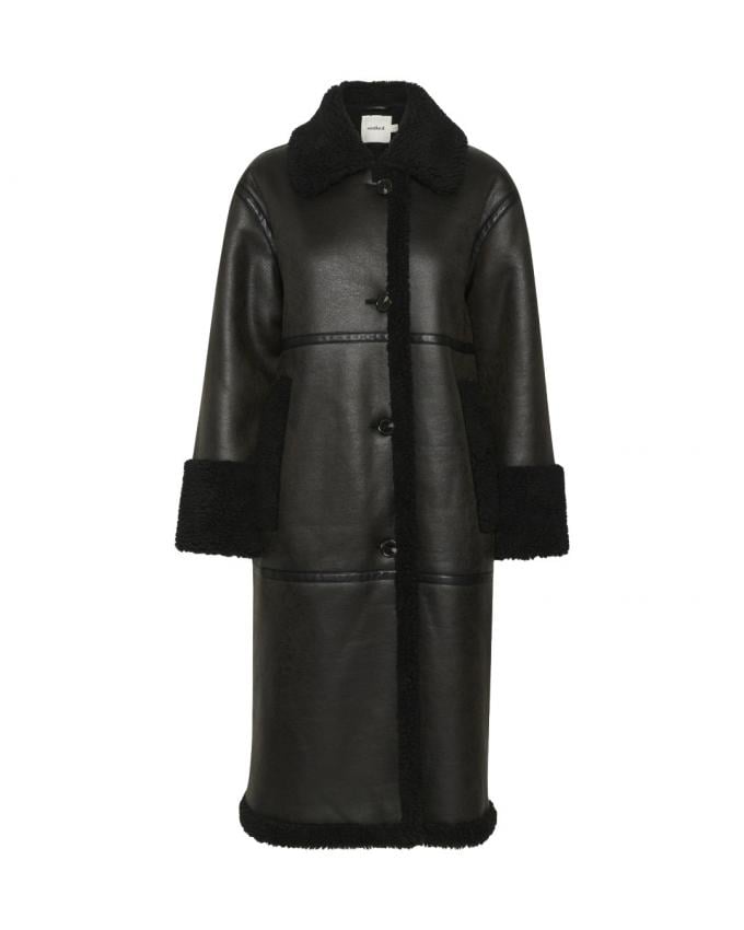 Zwarte jas met shearling