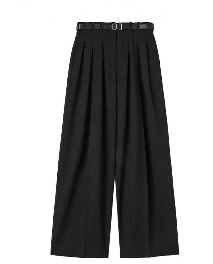 Zwarte oversized pantalon met riem