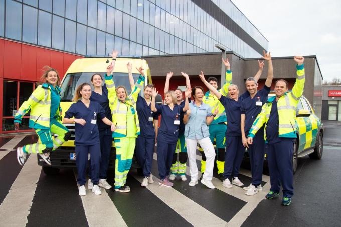 Het eerste team dat aan de slag ging op de gecentraliseerde spoeddienst had er alvast veel zin in.