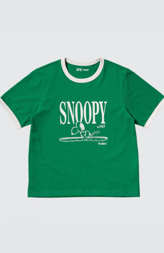 Groen T-shirt met Snoopy-print