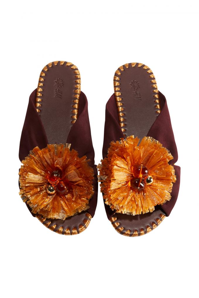 Espadrilleslippers met bloem