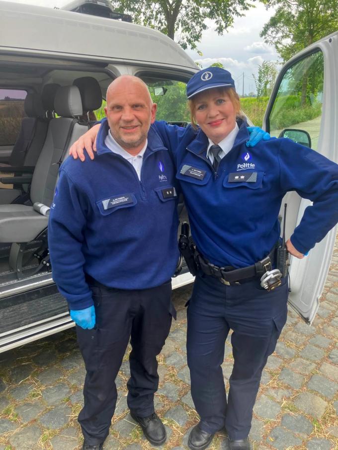 Henk Boucquez en Maaike Cafmeyer samen op de set.