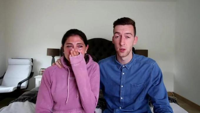 Céline en Michiel tijdens de openlijke ruzie met Acid.
