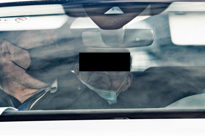 Aloïs D. tijdens de reconstructie van de moord op zijn vrouw.