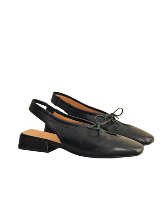 Slingback ballerina's met strikje