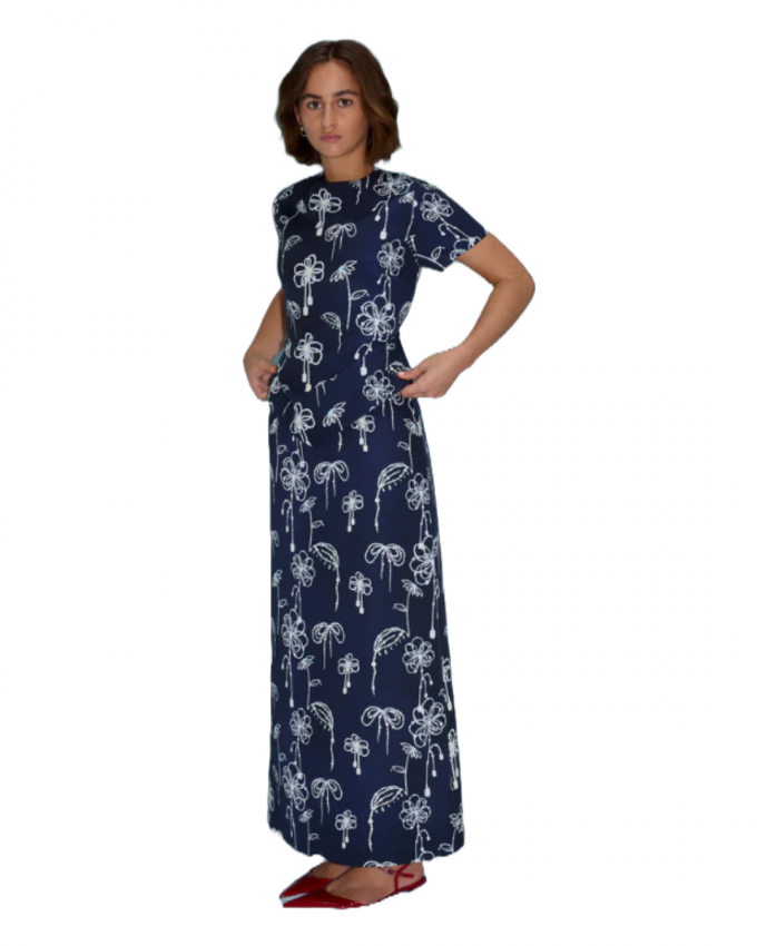 Gebloemde top en rok 