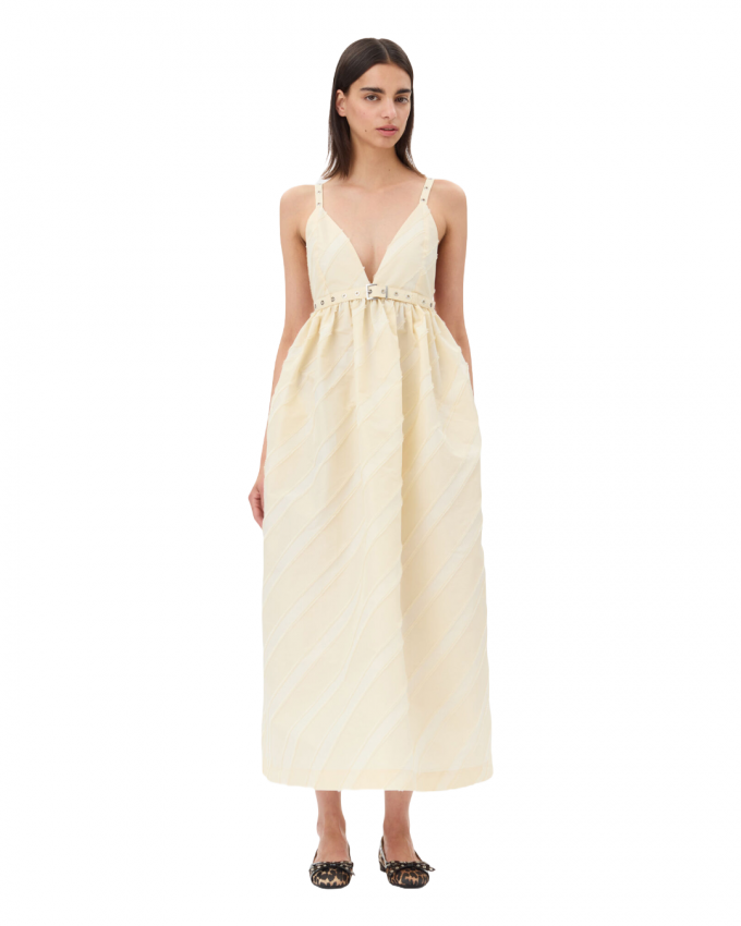 Pastelgele jurk met riempje 