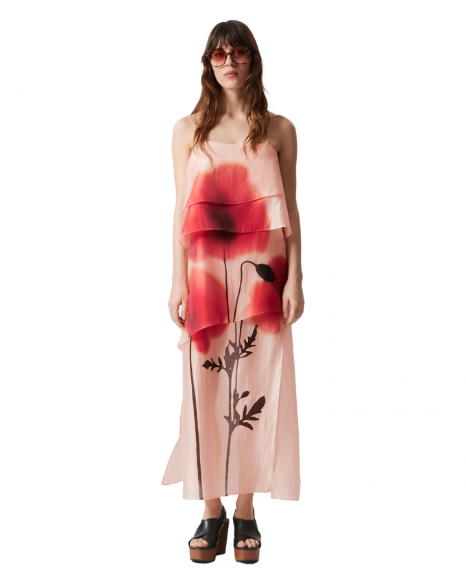 Flowy jurk met bloem