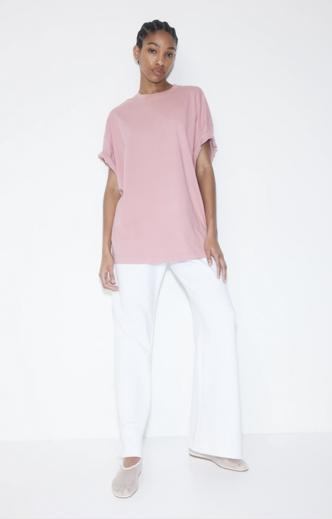 T-shirt oversize rose