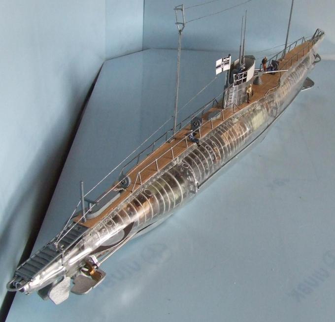 De maquette van de U-57.