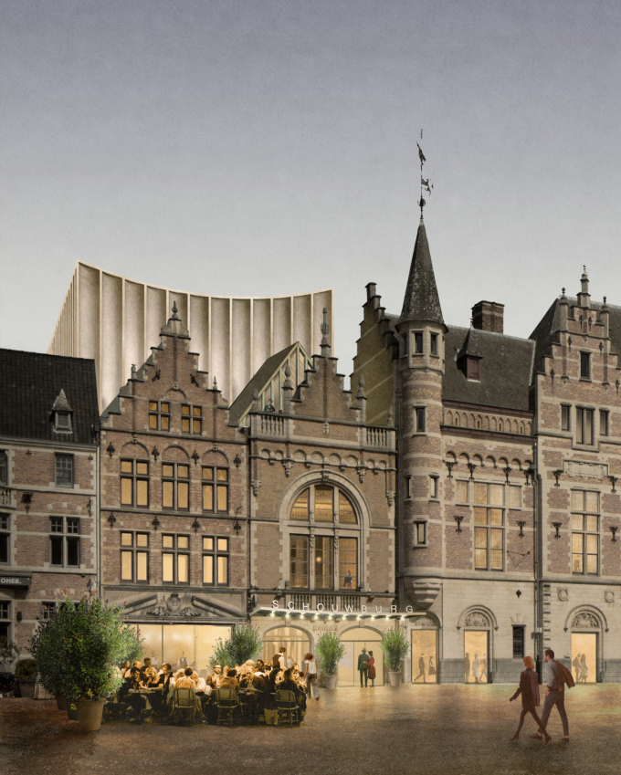 De Stadsschouwburg in Kortrijk wordt gerenoveerd en uitgebreid.