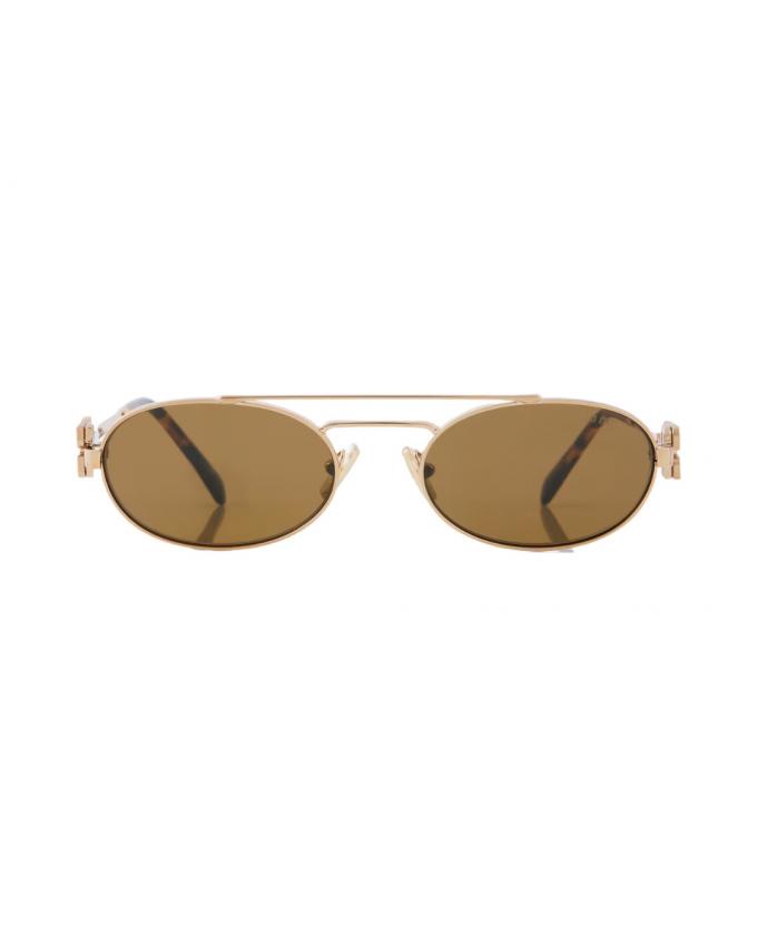 Top bar zonnebril met ovalen glazen