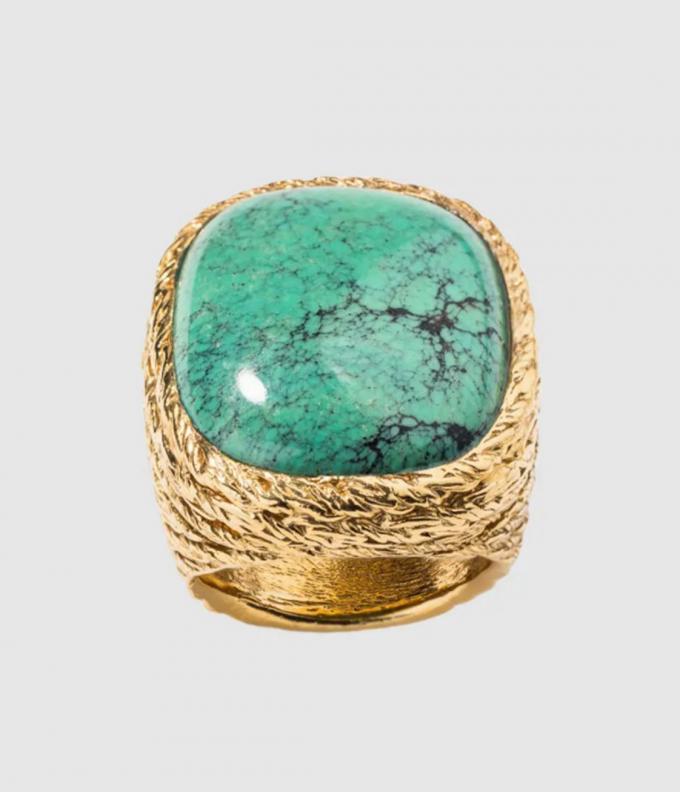 Chevalière en turquoise