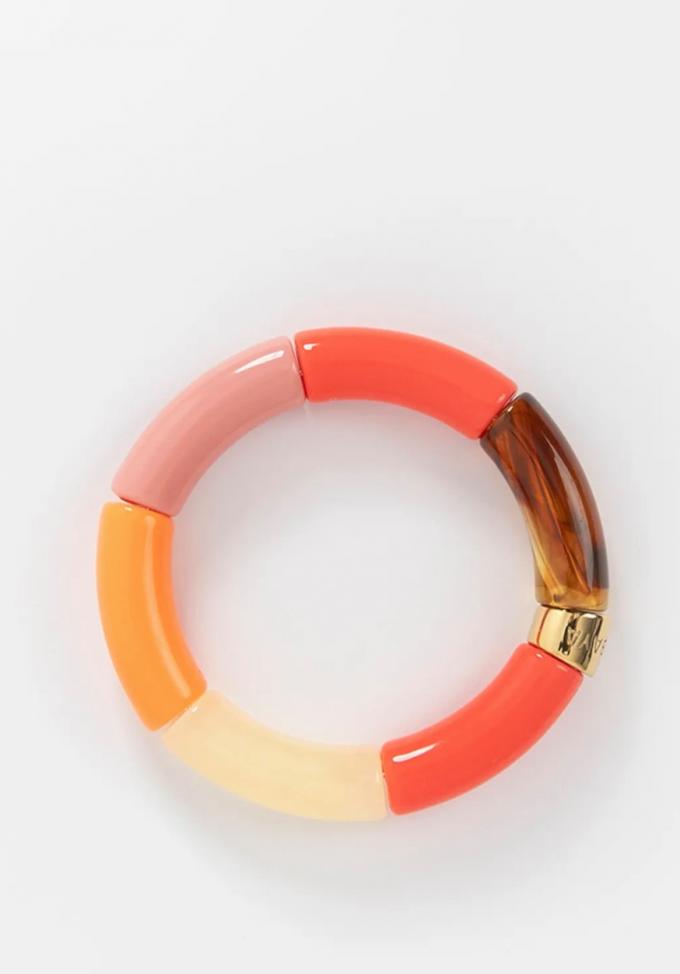 Bracelet en résine aux nuances de rose
