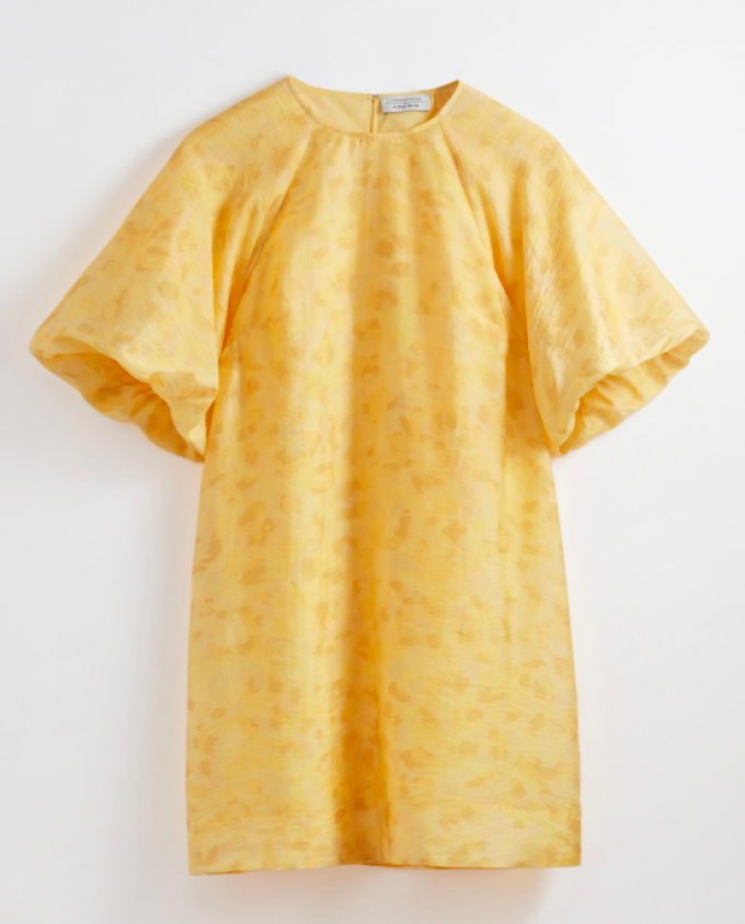 Robe ballon jaune pastel 