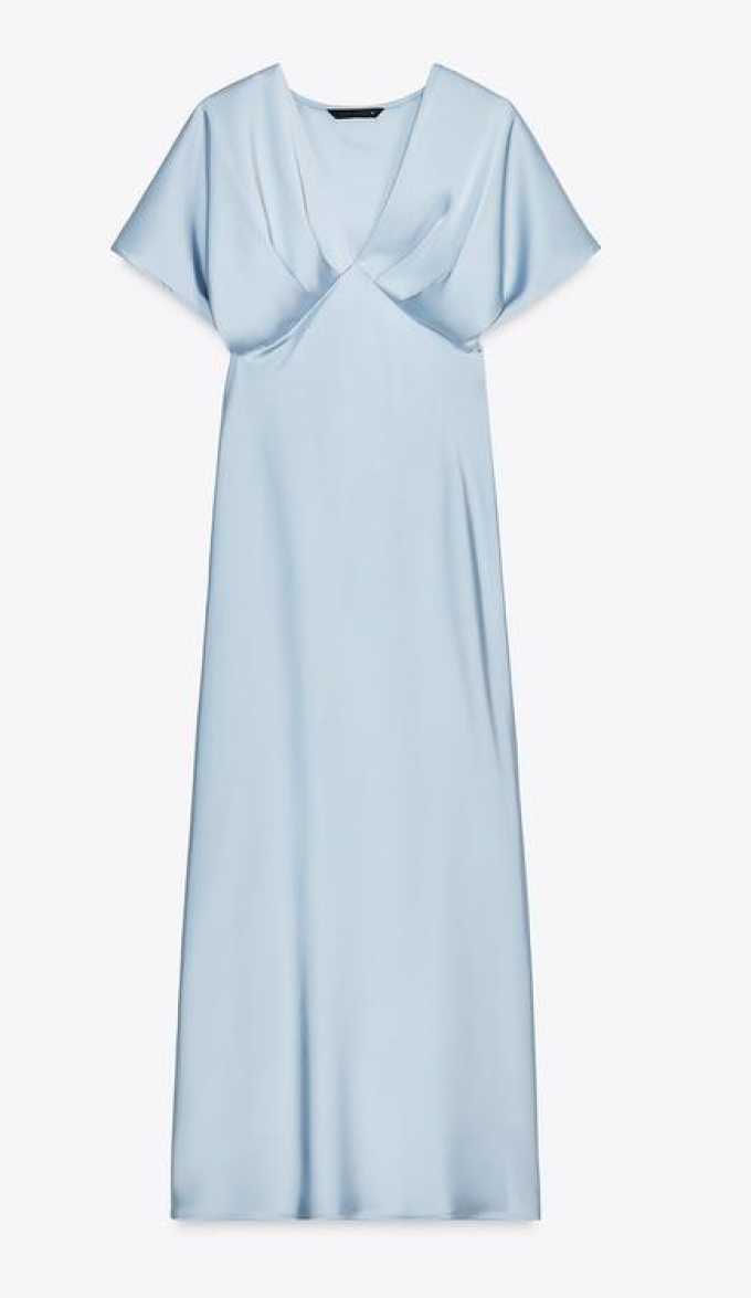 Robe mi-longue satinée 