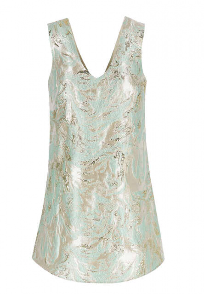 Robe en lurex avec noeud au dos