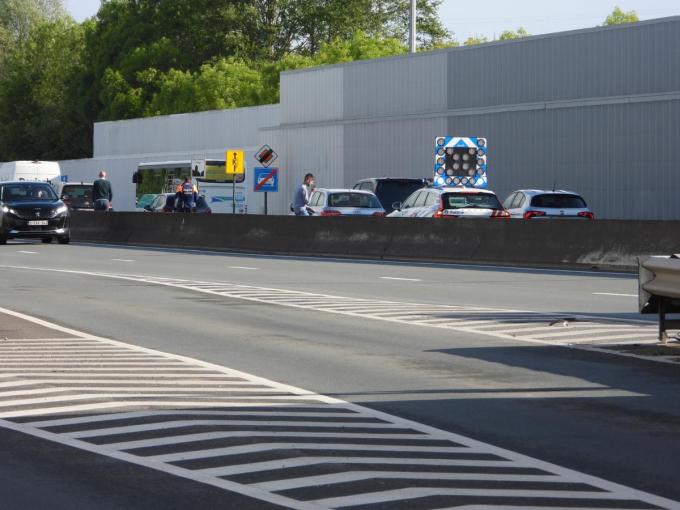Door het ongeval was het meteen aanschuiven geblazen in de richting van de kust.