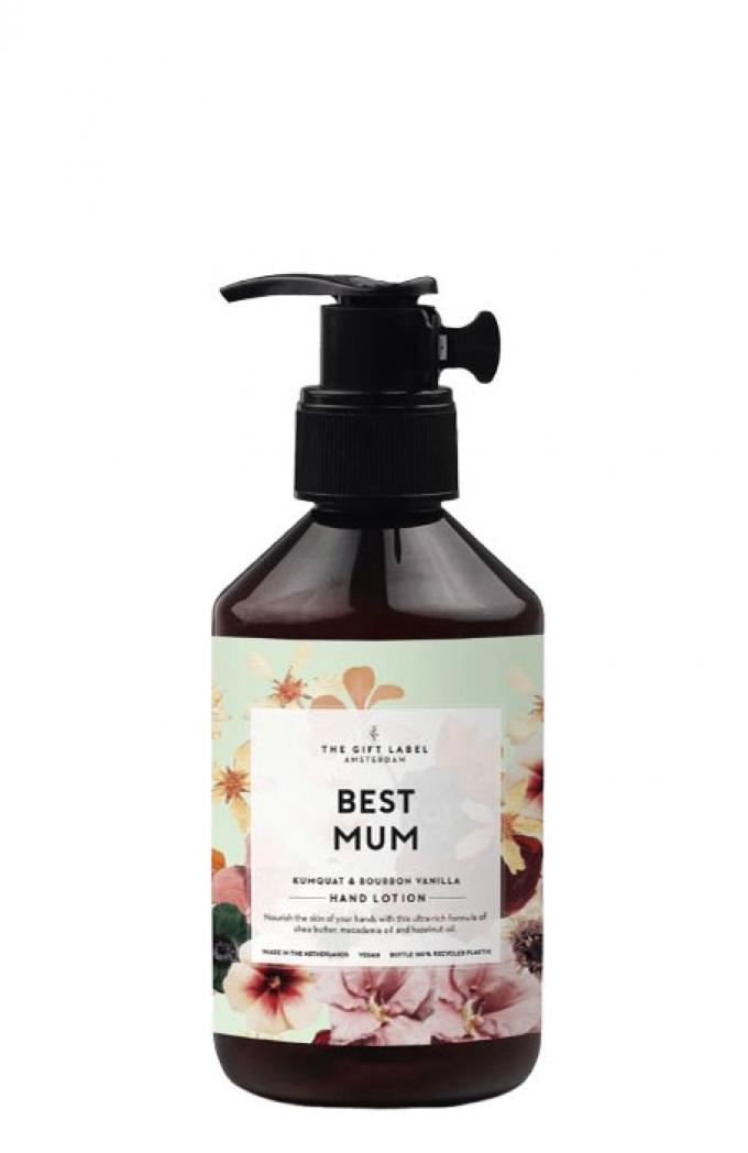 Handzeep met kumquat en vanille met opschrift 'Best mum'