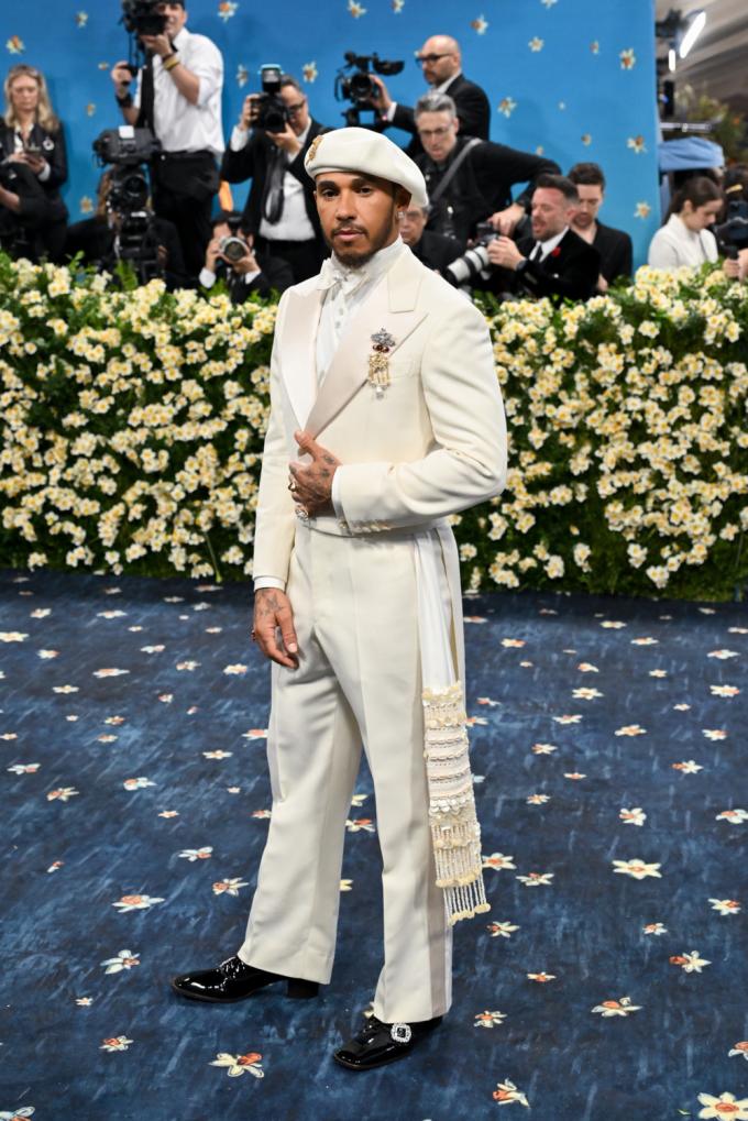 Lewis Hamilton in Wales Bonner