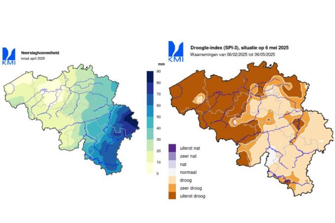 In april viel er in West-Vlaanderen en specifiek aan de kust amper neerslag, waardoor het nu uiterst droog is.