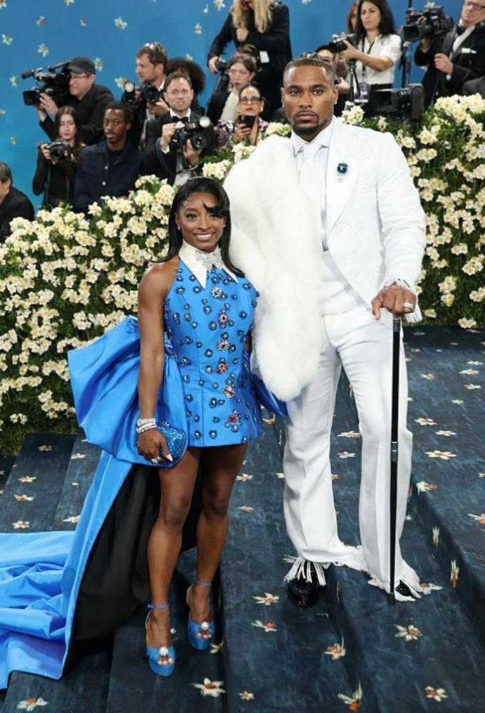 Simone Biles en Jonathan Owens