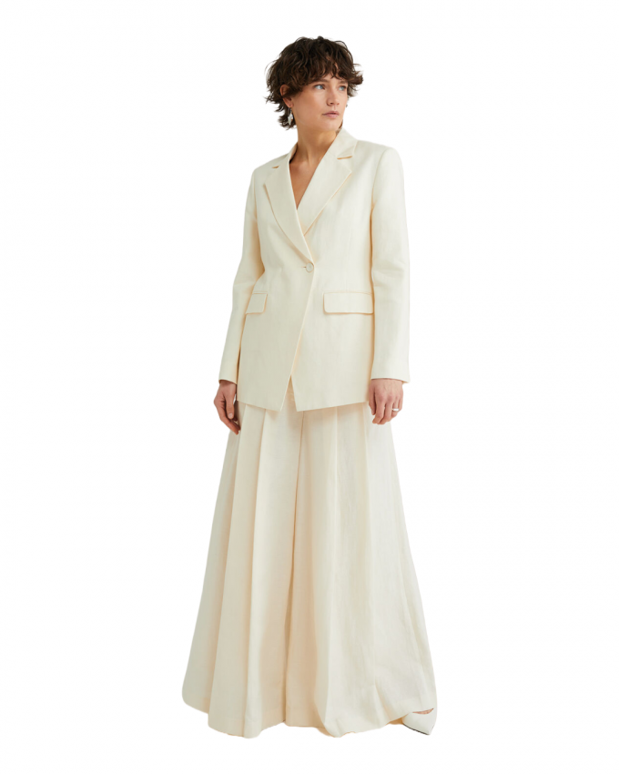 Kostuum met uitwaaierende pantalon