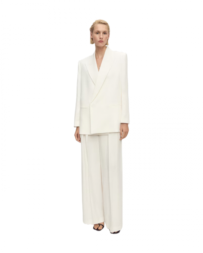 Kostuum met asymmetrische blazer