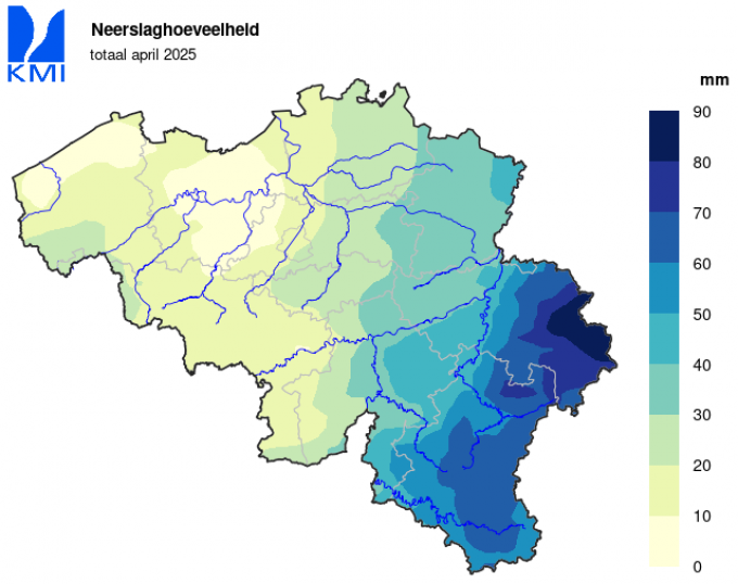 In het westen en noordwesten van het land viel er in april amper neerslag.