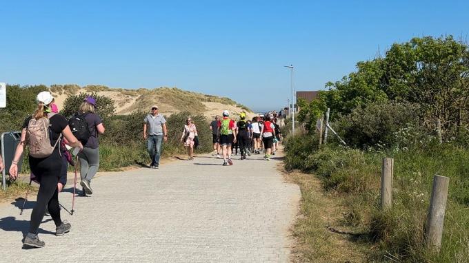 De wandelaars ondervonden gelukkig geen hinder van de interventie.