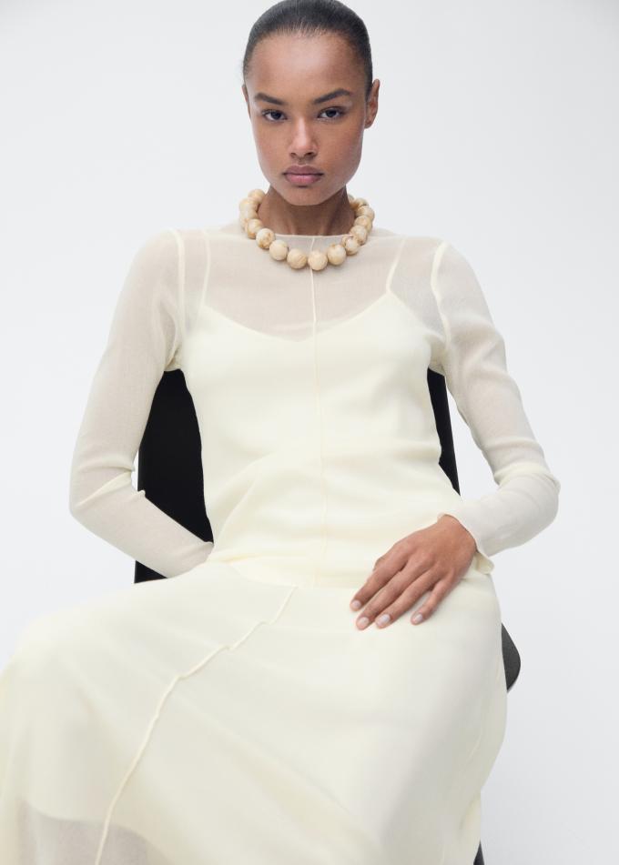 Robe combinée transparente