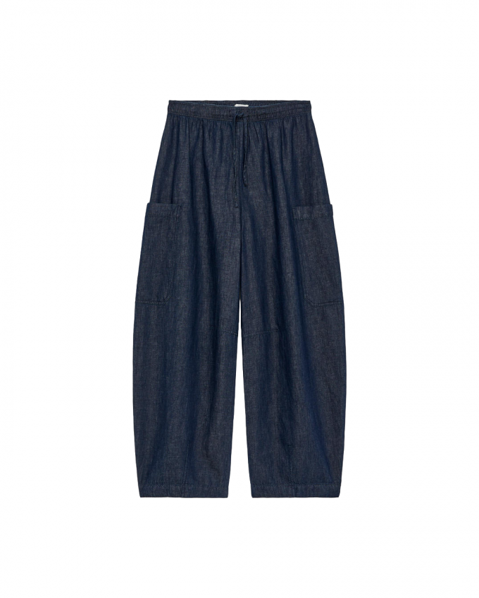 Barrel-leg pantalon met zakken