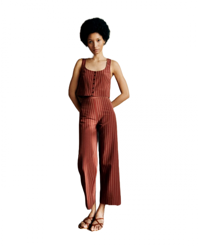 Rode, gestreepte broek