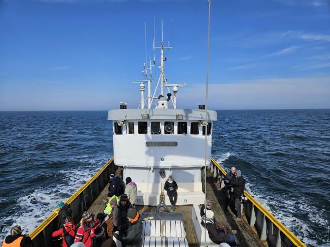 De vissersboot waar we mee op safari gaan.