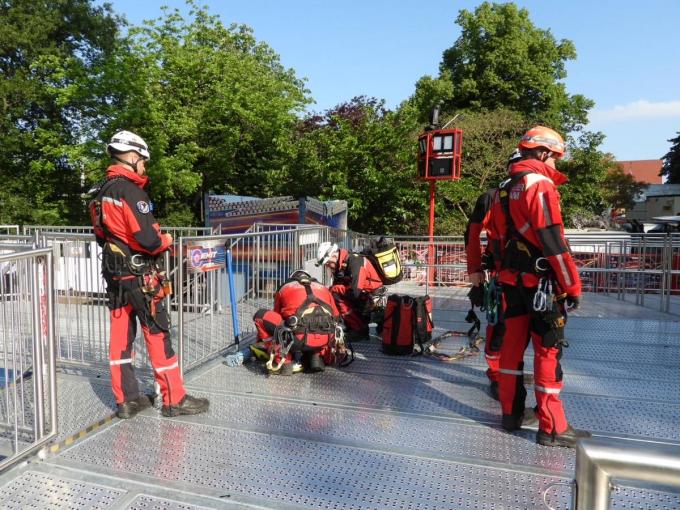 Het klimteam van de Brugse brandweer.
