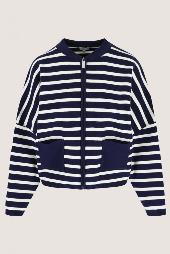 Blouson bomber rayé