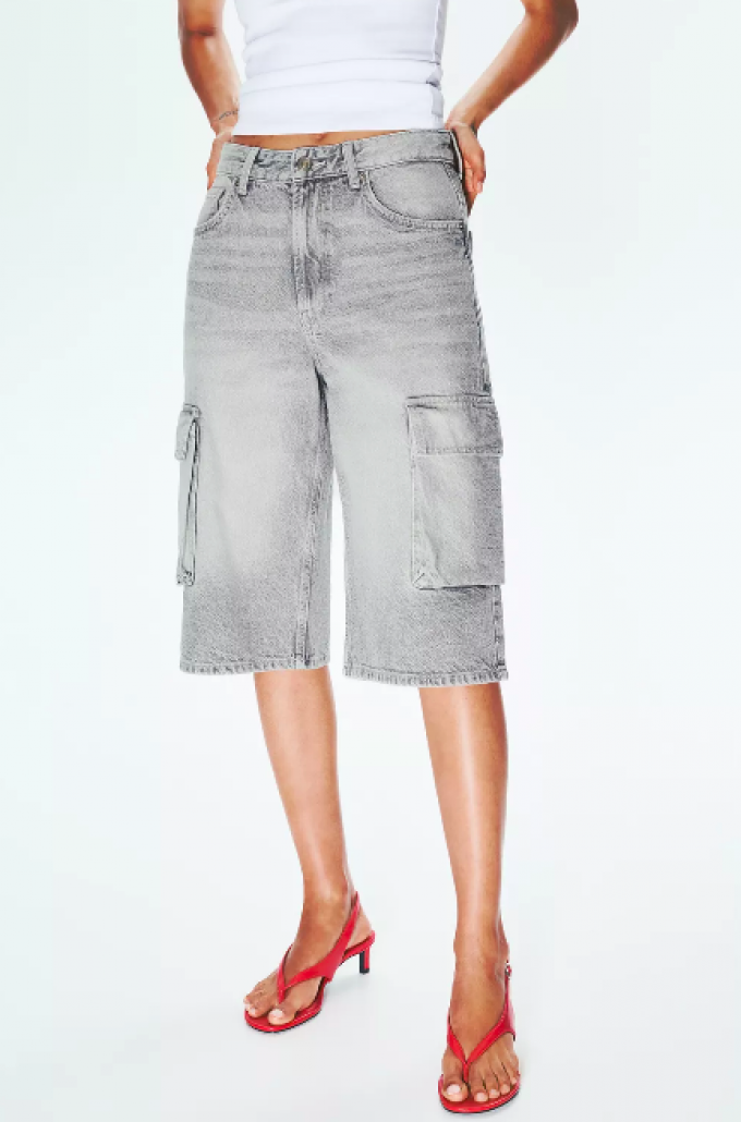 Bermuda en jean cargo 