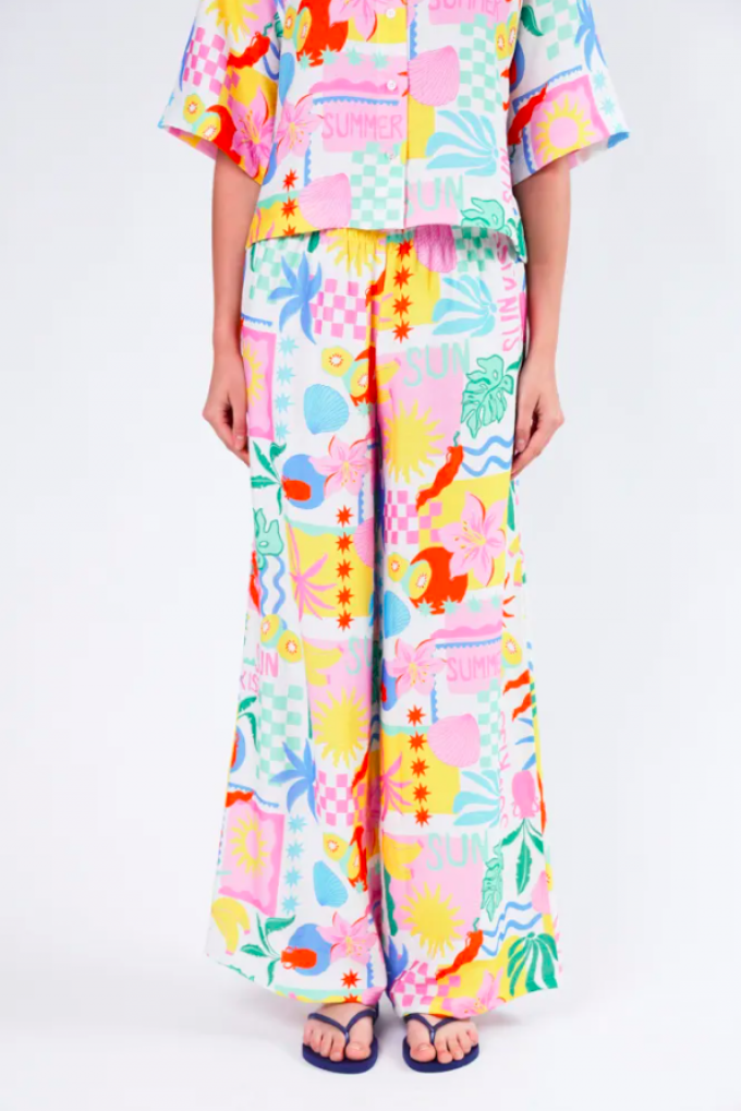 Pantalon motifs estivaux 