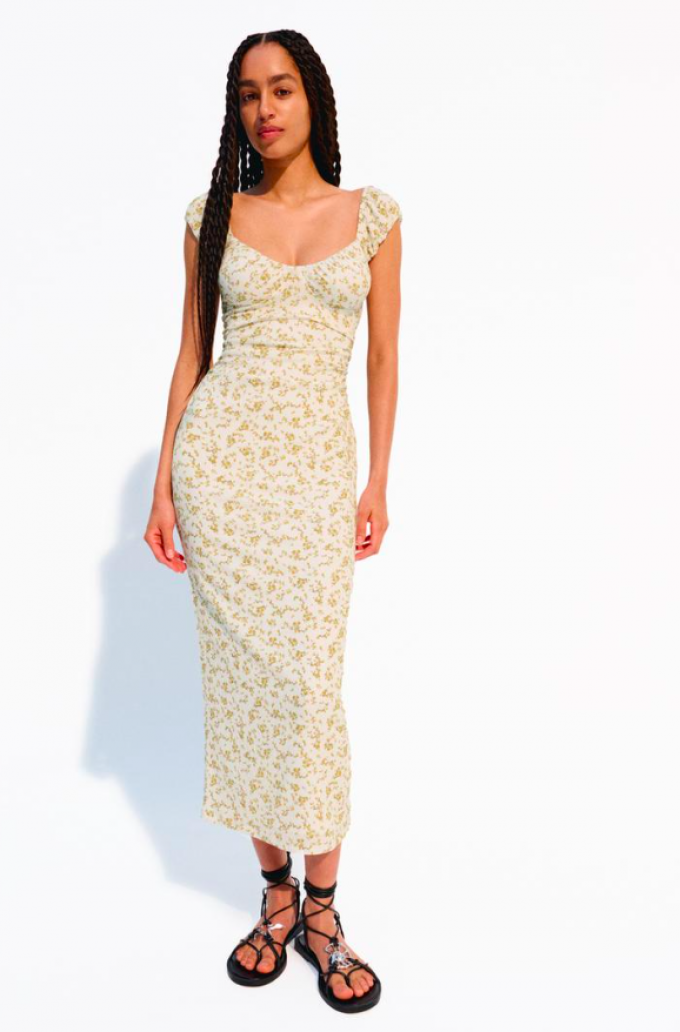 Robe midi fleurie 
