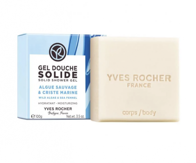 Gel Douche Solide aux Algues Sauvages & Fenouil Marin – Yves Rocher (100 g)