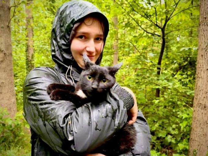 De geredde kater Otto met baasje