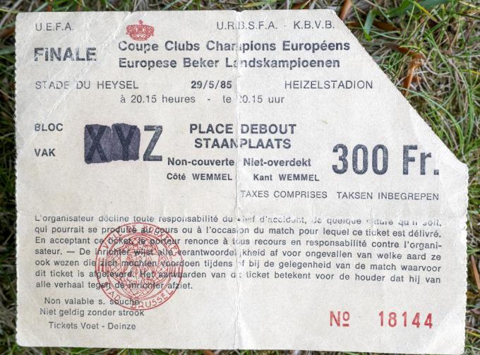 Het ticket voor de finale kostte 300 frank. Dat zou anno 2025 iets meer dan 20 euro zijn.