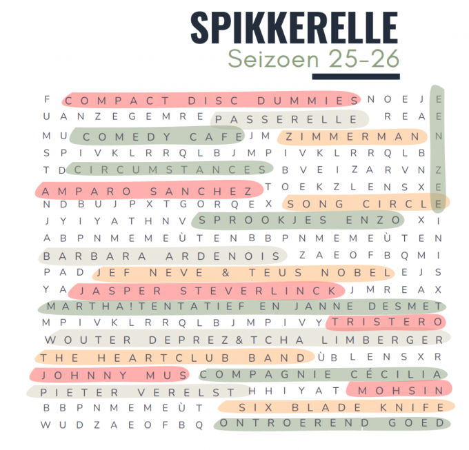 De poster van komend cultuurseizoen.