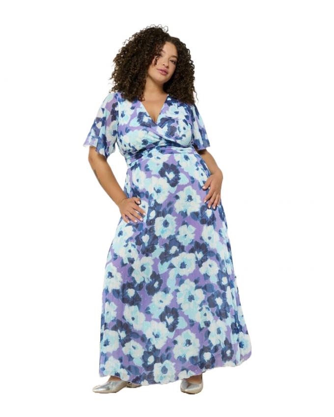 Vloeiende jurk met bloemenprint