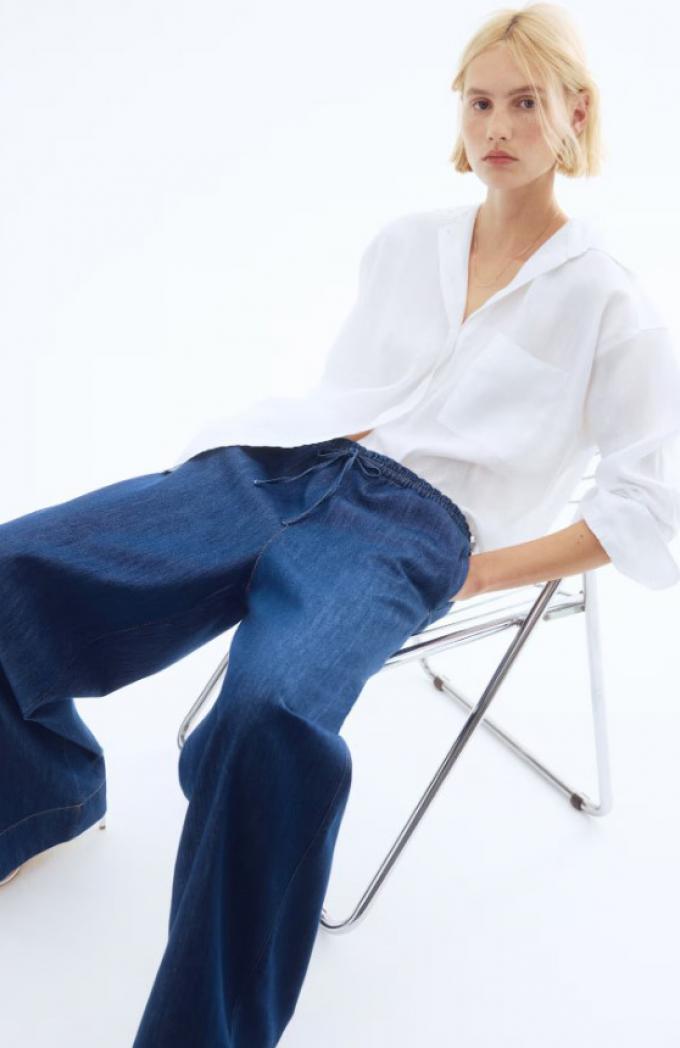 Denim pull-onbroek
