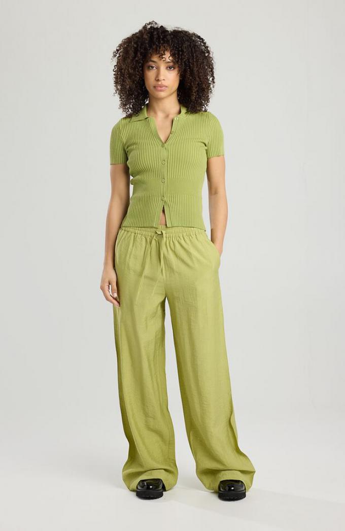 Groene losse broek 