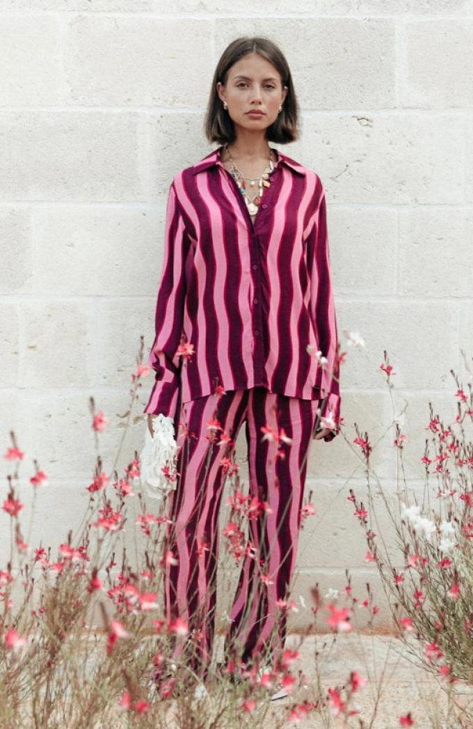 Gestreepte losse broek