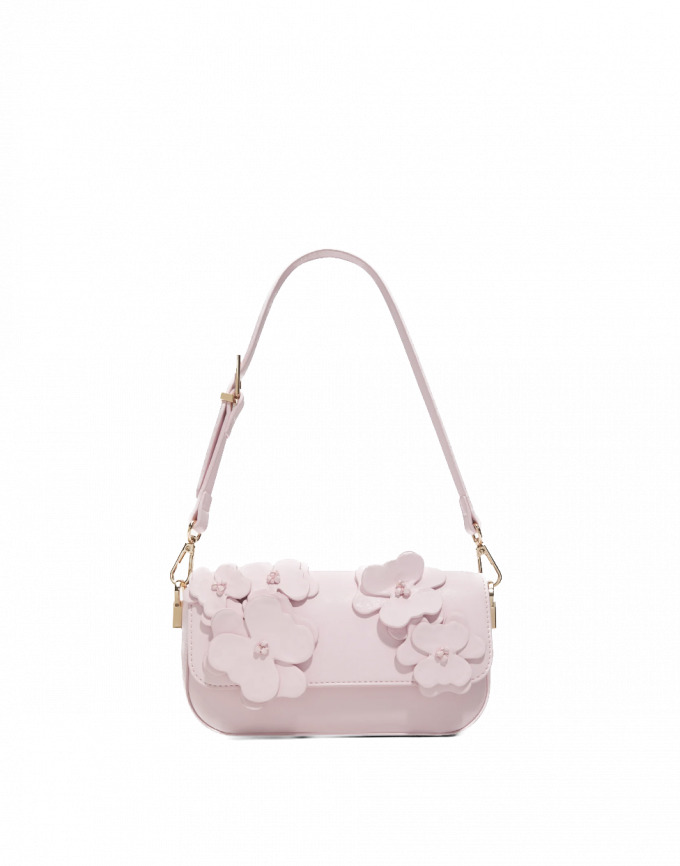 Le sac rose à fleurs