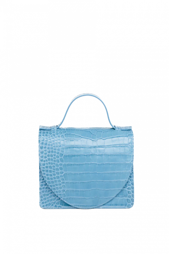 Le sac en cuir effet croco